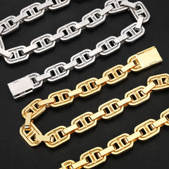 Ice Stone 15mm Hollow Baguette Cuban Link Chain