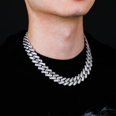 Ice Stone 18mm Hip Hop CZ Gold Chain Set