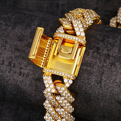 Ice Stone Men’s Heavy Copper Cuban Necklace