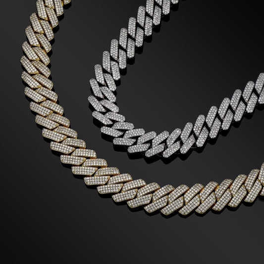 Ice Stone 20mm Triple Row CZ Prong Bracelet