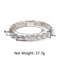 Ice Stone Gold Plated AAA CZ Tennis Bracelet