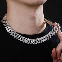Ice Stone 16mm Cuban Link Iced Out Jewelry