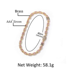 Ice Stone 8mm Square Tennis Chain Necklace