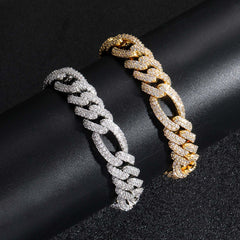 Ice Stone 12mm Diamond Cuban Link Hip Hop Chain
