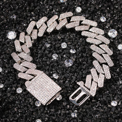 Ice Stone 18mm Heavy 3-Row Cuban Necklace