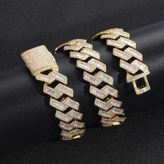 Ice Stone 20mm Baguette CZ Cuban Link Chain