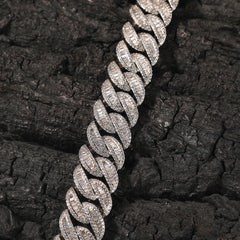 Ice Stone 18mm Baguette CZ Cuban Chain Iced Out