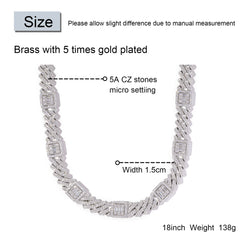 Ice Stone 18mm Iced Unique Cuban Necklace