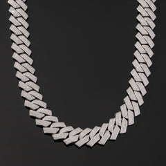 Ice Stone 18mm 4-Row Diamond Cuban Necklace