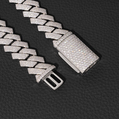 Ice Stone 18mm 4-Row Diamond Cuban Necklace