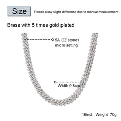 Ice Stone 9mm 2-Row Diamond Cuban Necklace