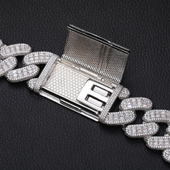 Ice Stone 28mm Baguette Diamond Cuban Necklace