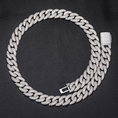 Ice Stone 15mm Bubble Diamond Cuban Necklace