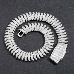 Ice Stone 22mm Iced CZ Link Necklace