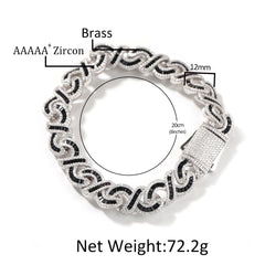 Ice Stone Baguette Prong Black Pink Cuban