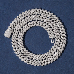 Ice Stone 9mm 2-Row Prong Cuban Necklace