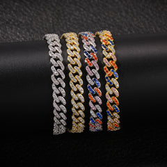 Ice Stone Personalized Initial Cuban Pendant Necklace