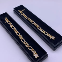 Ice Stone Gold Franco Cuban Chain Elegant Bracelets