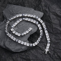 Ice Stone 6mm Evil Blue Eye Necklace