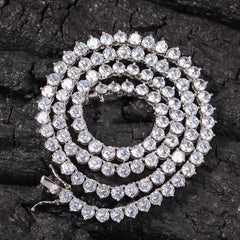 Ice Stone 3-4mm Prong Tennis Necklace