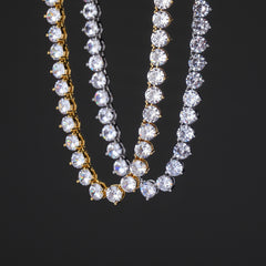 Ice Stone 3-4mm Prong Tennis Necklace