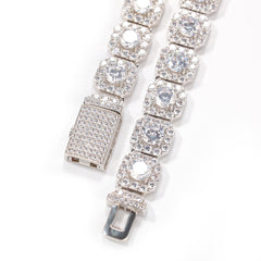 Ice Stone 13mm Big CZ Tennis Chain Pink Yellow Colorful Hip Hop Jewelry