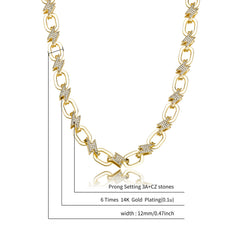 Ice Stone Hip Hop Lightning CZ Jewelry Set