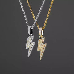 Ice Stone Hip Hop Lightning CZ Jewelry Set