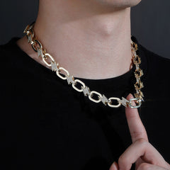 Ice Stone Hip Hop Lightning CZ Jewelry Set