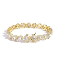 Ice Stone 8mm Round Diamond Tennis Necklace