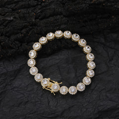 Ice Stone 8mm Round Diamond Tennis Necklace