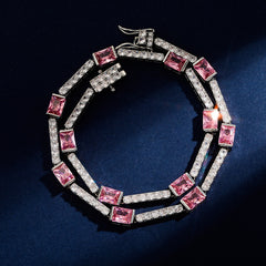 Ice Stone 6mm Bamboo Tennis Bracelet Gold