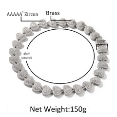 Ice Stone Iced Heart Shape Diamond Necklace