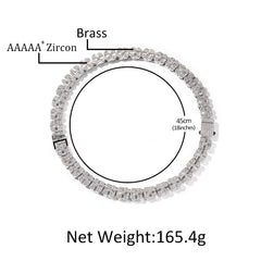 Ice Stone 12mm Baguette Tennis Link Necklace