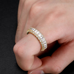 Ice Stone Brass CZ Hip Hop Iced Ring