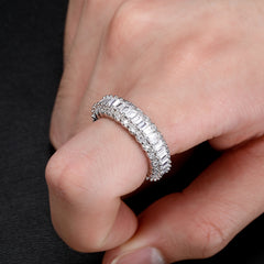 Ice Stone Brass CZ Hip Hop Iced Ring