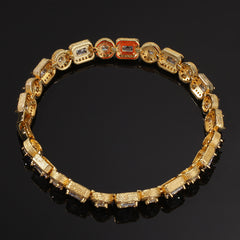 Ice Stone Round & Square Stone Bracelet