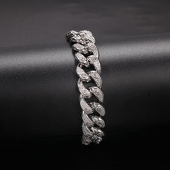Ice Stone Gold Plated Cuban Link Bracelet