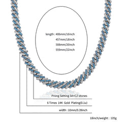 Ice Stone 10mm Cuban Link Chain
