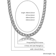 Ice Stone 10mm Luxury Cuban Link Chain