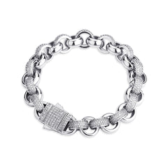 Ice Stone 12mm O Shape Cuban Bracelet