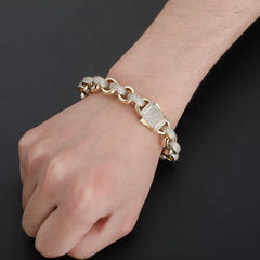 Ice Stone 12mm O Shape Cuban Bracelet