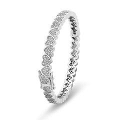 Ice Stone 7mm Heart Cuban Link Bracelet