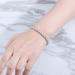 Ice Stone 5mm Triangular Tennis Chain Bracelet