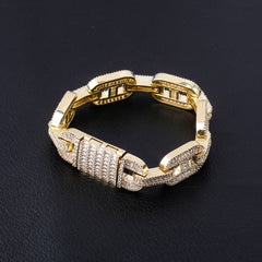 Ice Stone 14mm Coffee Beans Bling Bracelet