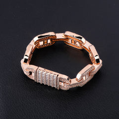 Ice Stone 14mm Coffee Beans Bling Bracelet