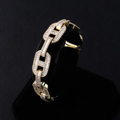 Ice Stone 14mm Coffee Beans Bling Bracelet