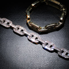 Ice Stone 14mm Coffee Beans Bling Bracelet