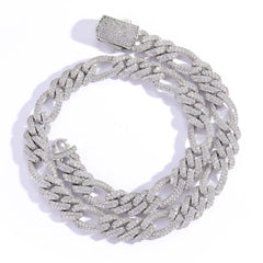 Ice Stone 12mm Cuban Diamond Chain Bracelet