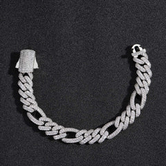 Ice Stone 12mm Cuban Diamond Chain Bracelet